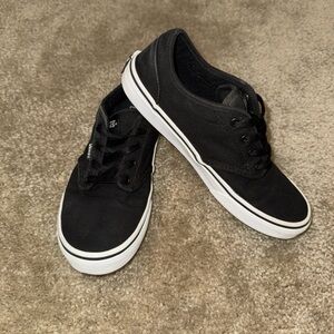 Vans Black Canvas Kids Sneakers size 5 youth
